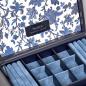 Preview: SACHER | Schmuckkoffer Elly Florage Echtleder navy (25.501.014008)