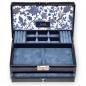Preview: SACHER | Schmuckkasten Helen Florage Echtleder navy (34.501.014008)
