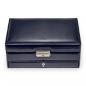 Preview: SACHER | Schmuckkasten Helen Florage Echtleder navy (34.501.014008)