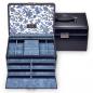 Preview: SACHER | Schmuckkoffer Jasmin Florage Leder navy (72.501.014008))
