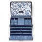 Preview: SACHER | Schmuckkoffer Jasmin Florage Leder navy (72.501.014008))