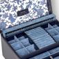 Preview: SACHER | Schmuckkoffer Jasmin Florage Leder navy (72.501.014008))