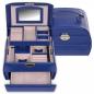 Preview: SACHER | Schmuckkoffer Selina Lederimitat Nappaoptik blau (K5.000.291043)