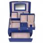 Preview: SACHER | Schmuckkoffer Selina Lederimitat Nappaoptik blau (K5.000.291043)
