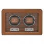Preview: WINDROSE | Uhrenbeweger Noblesse 2 Uhren Lederimitat Holzfurnier braun (851212.12)