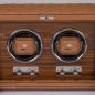Preview: WINDROSE | Uhrenbeweger Noblesse 2 Uhren Lederimitat Holzfurnier braun (851212.12)