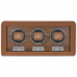 Preview: WINDROSE | Uhrenbeweger Noblesse 3 Uhren Lederimitat Holzfurnier braun (851213.12)