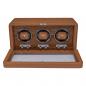 Preview: WINDROSE | Uhrenbeweger Noblesse 3 Uhren Lederimitat Holzfurnier braun (851213.12)