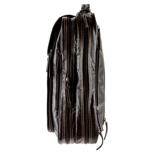 ALPENLEDER Aktentasche Rucksack ALLGÄU ebenholz