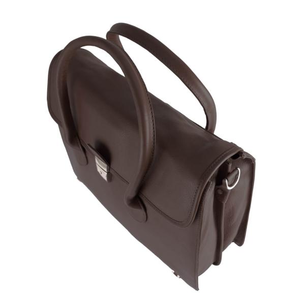 ALPENLEDER Damen Aktentasche OFFICE schokobraun