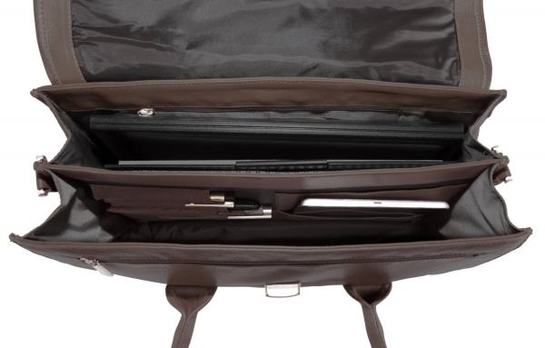 ALPENLEDER Damen Aktentasche OFFICE schokobraun