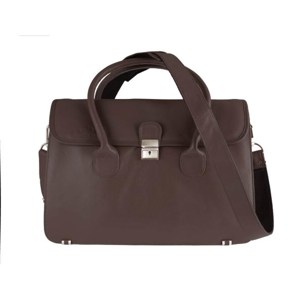 ALPENLEDER Damen Aktentasche OFFICE schokobraun