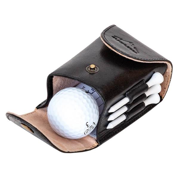 ALPENLEDER Golf Ball Case ALPENOPEN ebenholz