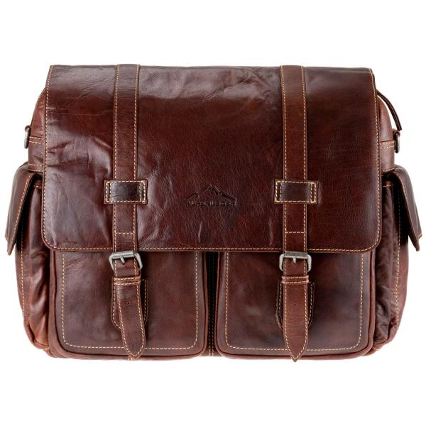 ALPENLEDER Aktentasche AOSTA brandy