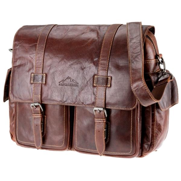 ALPENLEDER Aktentasche AOSTA brandy