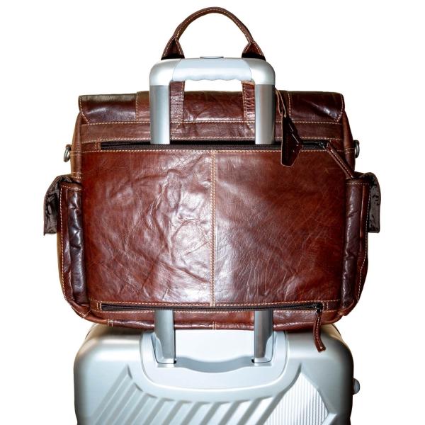 ALPENLEDER Aktentasche AOSTA brandy