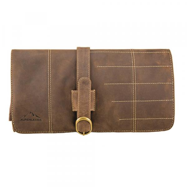 ALPENLEDER Pinseltasche CASTELLO koffee