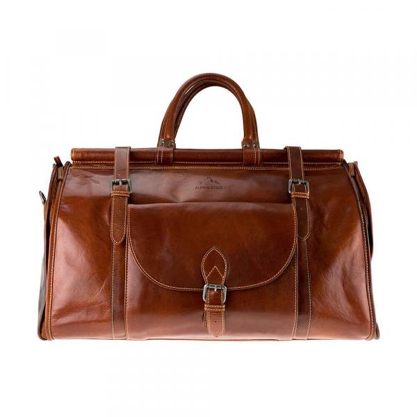 ALPENLEDER Reisetasche Kleidersack CASABLANCA cognac