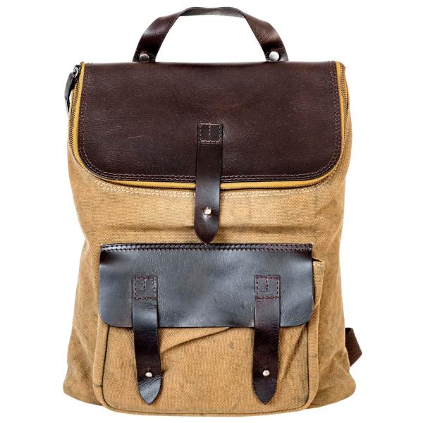 ALPENLEDER Rucksack 184 Canvas Büffelleder