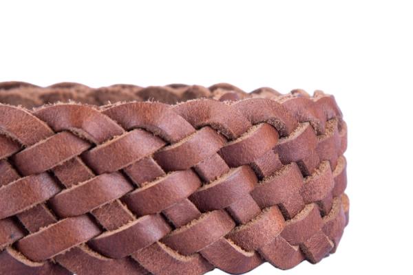 ALPENLEDER | Herrenledergürtel FLECHTWERK cognac (CG6018-c)