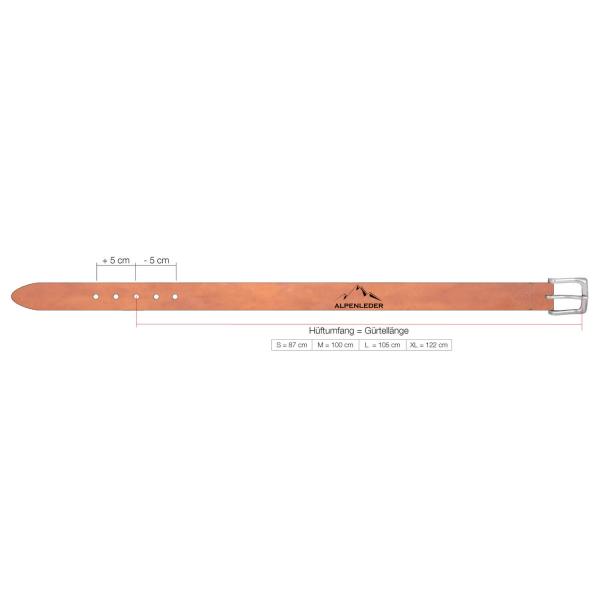 ALPENLEDER | Herrenledergürtel FLECHTWERK cognac (CG6018-c)