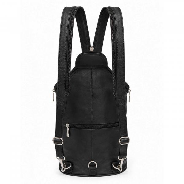 ALPENLEDER | Rucksack & Umhängetasche 3015 schwarz (3015-sw)