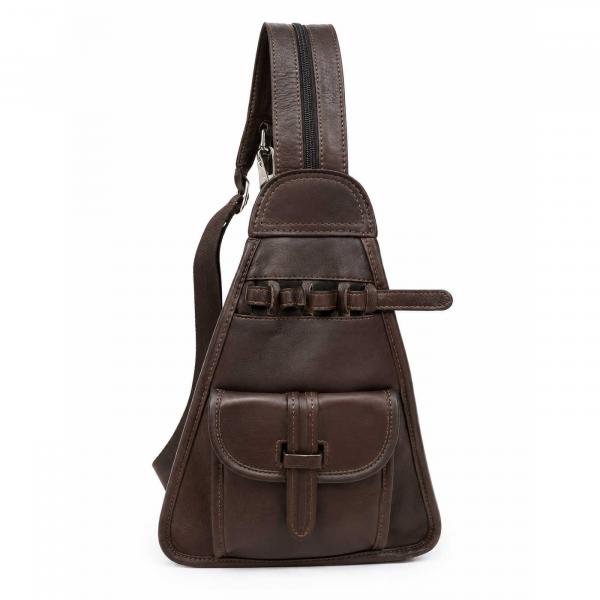 ALPENLEDER | Rucksack & Umhängetasche 6156 schokobraun (6165-sb)