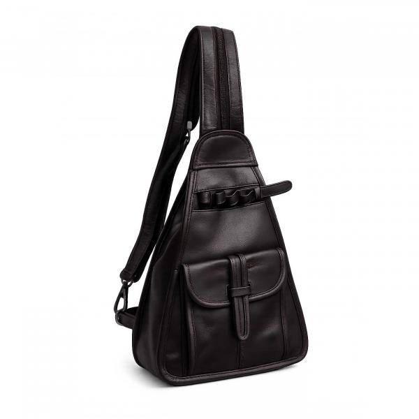 ALPENLEDER | Rucksack & Umhängetasche 6156 schwarz (6165-sw)