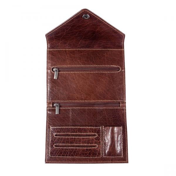 ALPENLEDER | Tabaktasche FLORI (brandy) CG6048