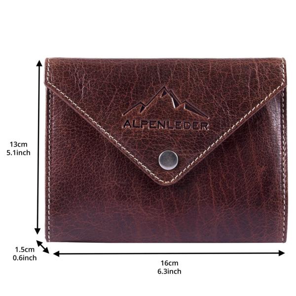 ALPENLEDER | Tabaktasche FLORI (brandy) CG6048