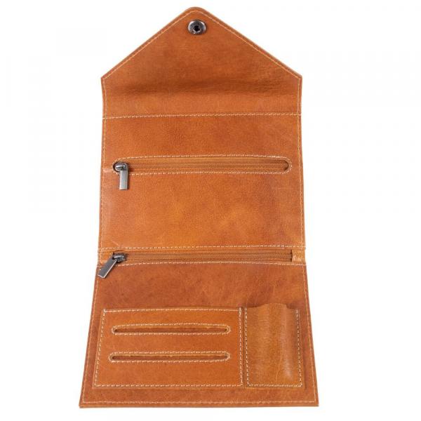 ALPENLEDER | Tabaktasche FLORI (cognac) CG6048