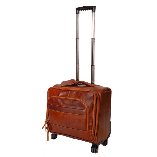 ALPENLEDER | Trolley AIRPORT (cognac) CG2158-c