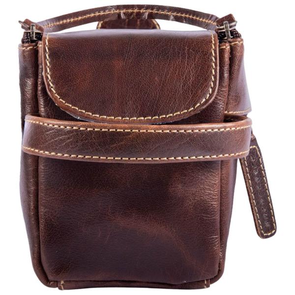 ALPENLEDER Kulturtasche ALPENRAUSCHEN Marronato-Leder (CG6016-m)