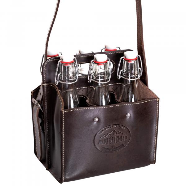 ALPENLEDER | Getränketasche ALPENSECHSER Harnisch chocolate (CG2094H-ch)