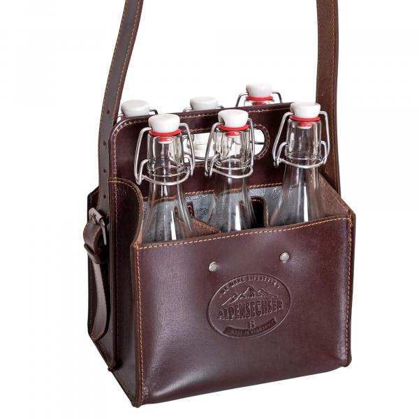 ALPENLEDER | Getränketasche ALPENSECHSER Harnisch wine (CG2094H-w)