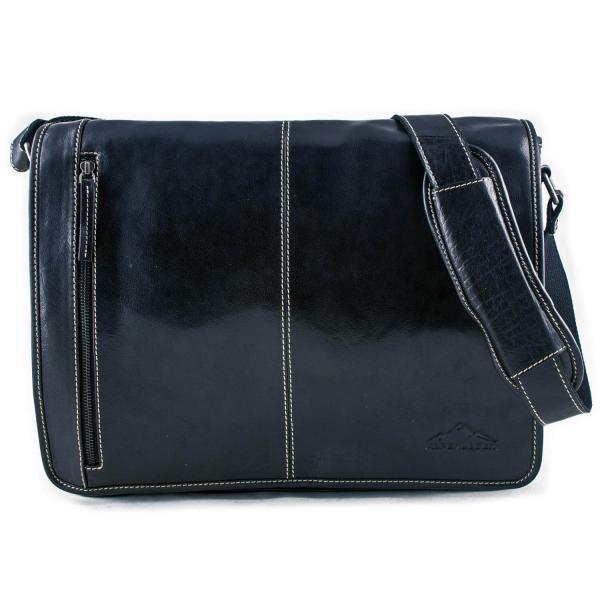 ALPENLEDER | Messenger Bag ATLANTA (ebenholz)