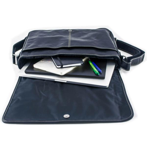 ALPENLEDER | Messenger Bag ATLANTA (ebenholz)