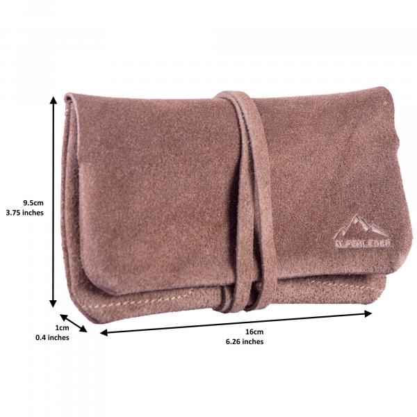 ALPENLEDER | Tabaktasche BEPPI (Biscuit suede) CG6051-bs