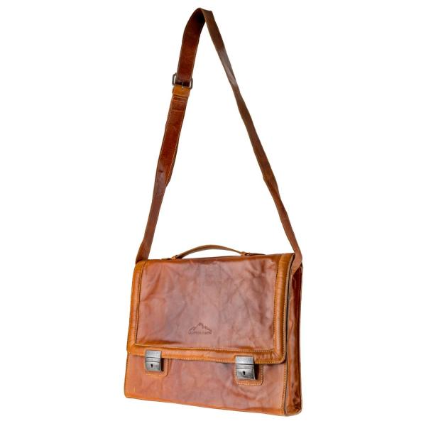 ALPENLEDER | Messenger Bag BUCHBINDER II (cognac) CG2047A-c