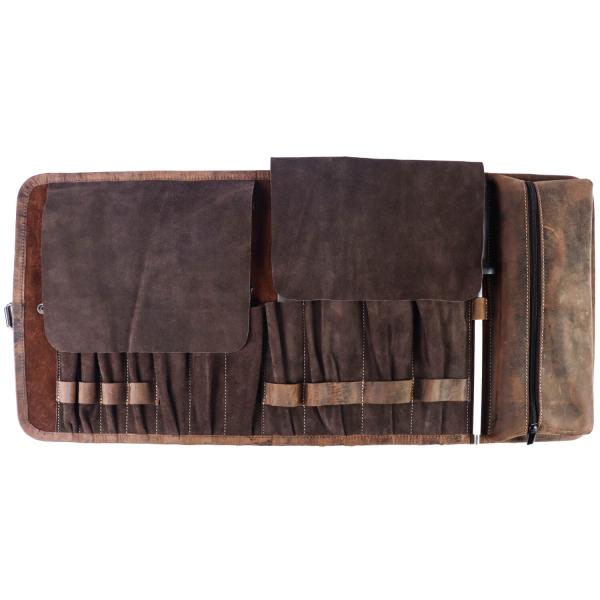 ALPENLEDER | Messerrolle BUTCHER (old havanna) CH6059-oh