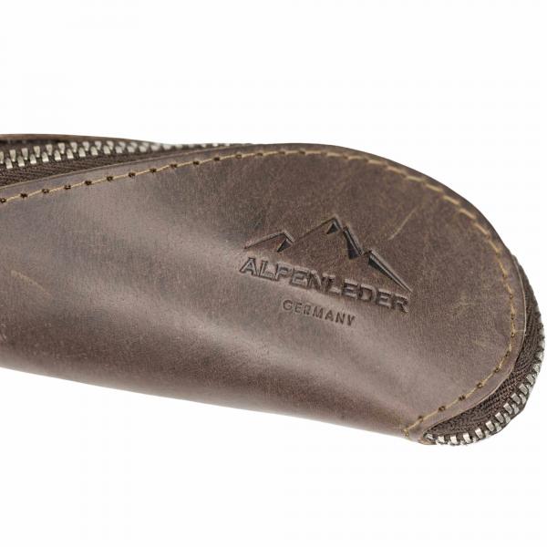 Preview: ALPENLEDER | Stifteetui Mäppchen DRAHDI old havanna (CG8102-oh)