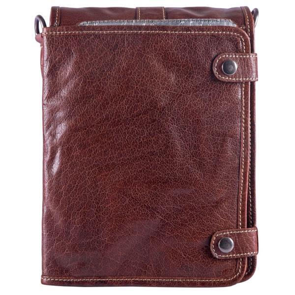 ALPENLEDER Schultertasche Messenger GALILEO (brandy) CG125-b