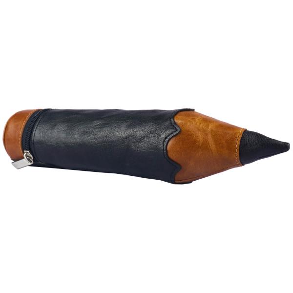 ALPENLEDER | Stifteetui GRIFFEL (cognac-ebenholz) CG6062-ec