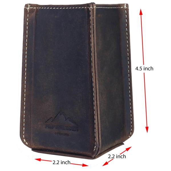 ALPENLEDER | Stifteköcher HAFERL (old havanna) CG6075-oh