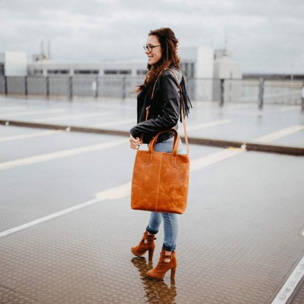 ALPENLEDER | Hand Bag Shopper IMPERIA cognac (CG138-c)