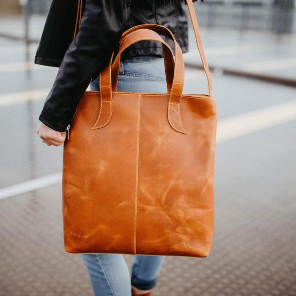 ALPENLEDER | Hand Bag Shopper IMPERIA cognac (CG138-c)