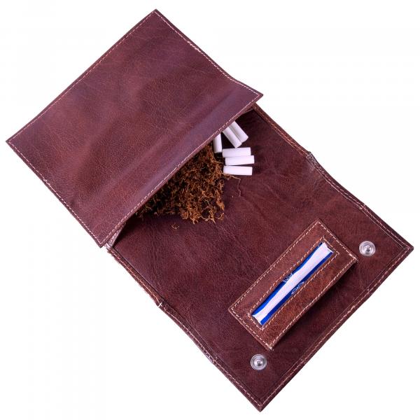 ALPENLEDER | Tabaktasche JUPITER brandy (CG2074-b)
