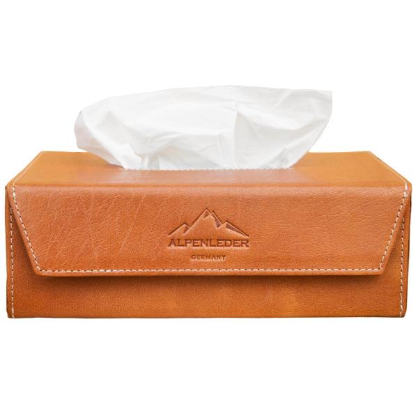 ALPENLEDER | Tücherbox KISTERL (cognac) CG6081-c