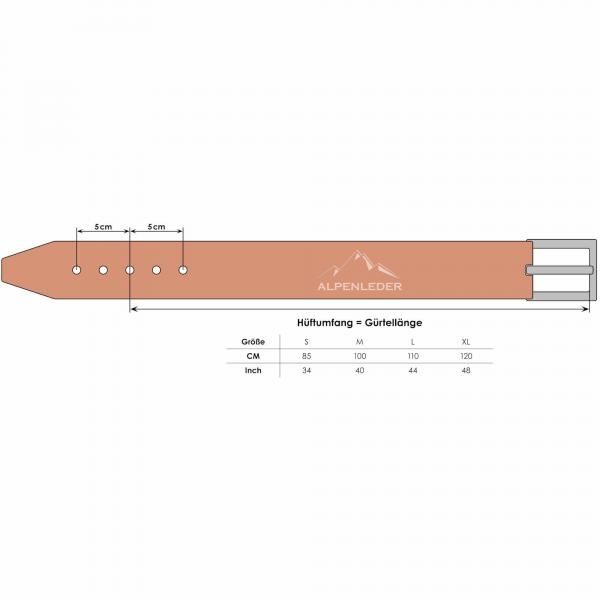ALPENLEDER  Herrenledergürtel LECH koffee (CG6020-k)