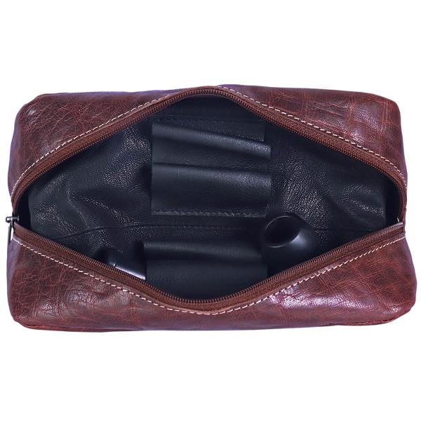 ALPENLEDER | Pfeifentasche LUIS (brandy) CG6067-b